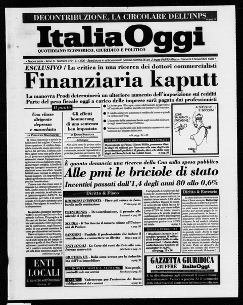 Italia oggi : quotidiano di economia finanza e politica